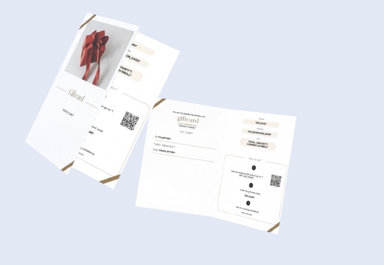 Receive your printed gift voucher